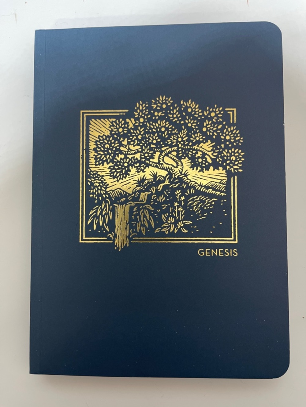 3/$10 NET Abide Genesis Navy Journal with Gold Tree Foil